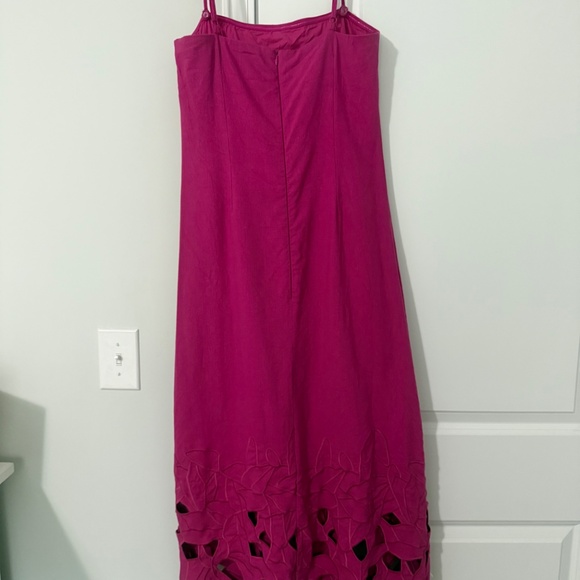 Fuchsia Linen Somerset Maxi Dress - Picture 5 of 5